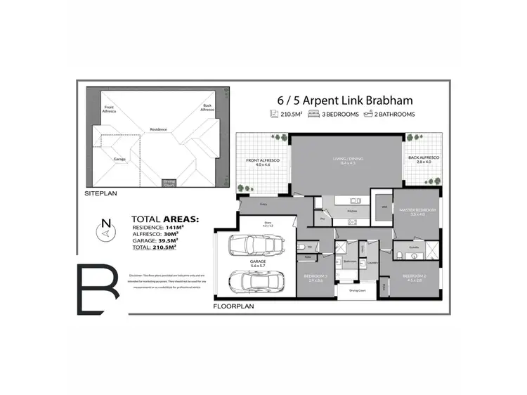 Floorplan of Homely unit listing, 6/5 Arpent Link, Brabham WA 6055