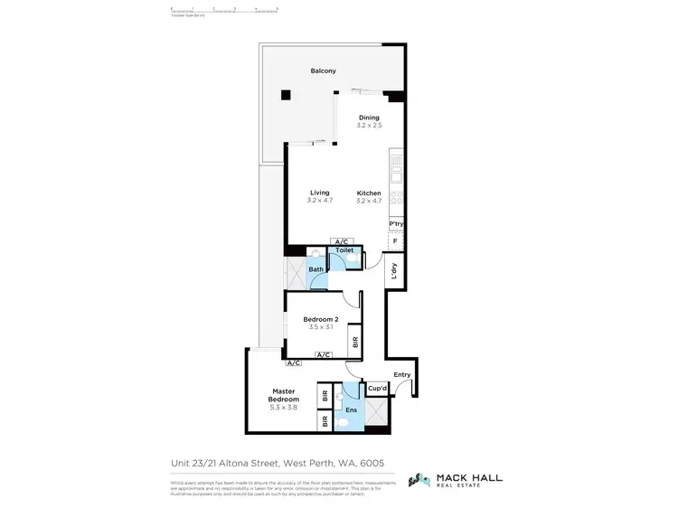 Floorplan of Homely apartment listing, 23/21 Altona Street, West Perth WA 6005