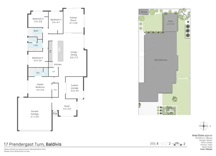 Floorplan of Homely house listing, 17 Prendergast Turn, Baldivis WA 6171