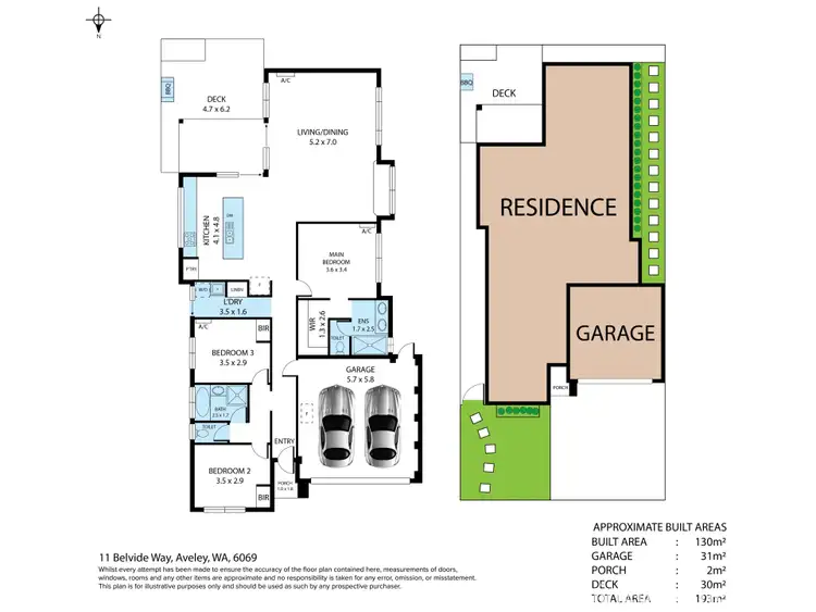 Floorplan of Homely house listing, 11 Belvide Way, Aveley WA 6069