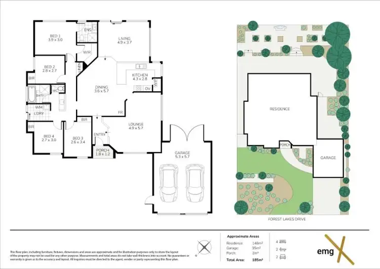 Floorplan of Homely house listing, 136 Forest Lakes Drive, Thornlie WA 6108