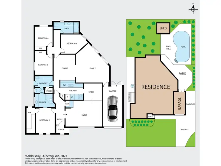 Floorplan of Homely house listing, 9 Alder Way, Duncraig WA 6023