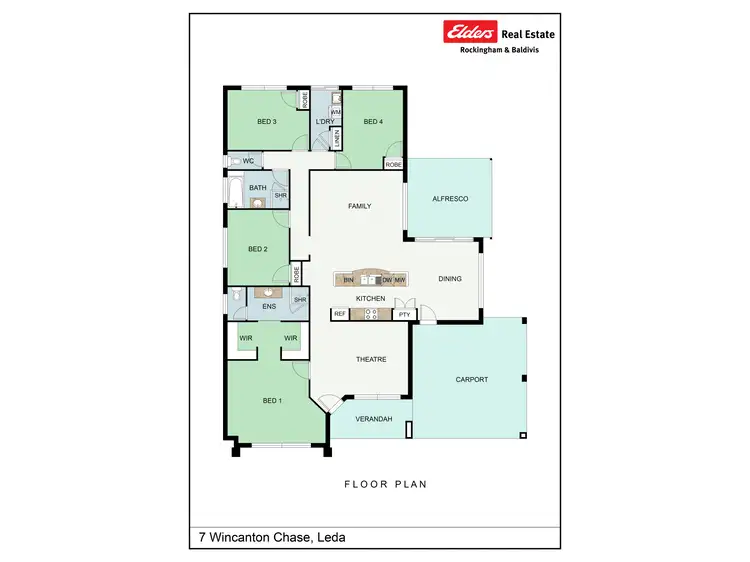 Floorplan of Homely house listing, 7 Wincanton Chase, Leda WA 6170