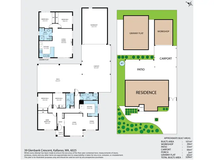 Floorplan of Homely house listing, 39 Glenbank Crescent, Kallaroo WA 6025