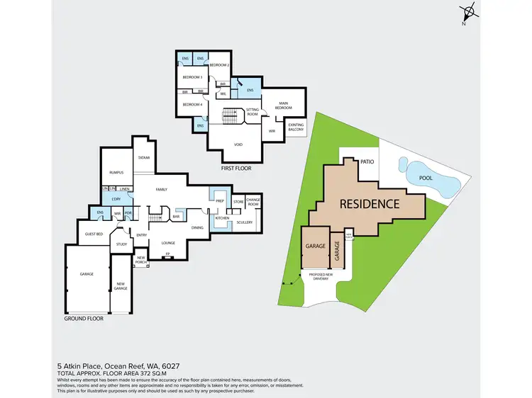 Floorplan of Homely house listing, 5 Atkin Place, Ocean Reef WA 6027