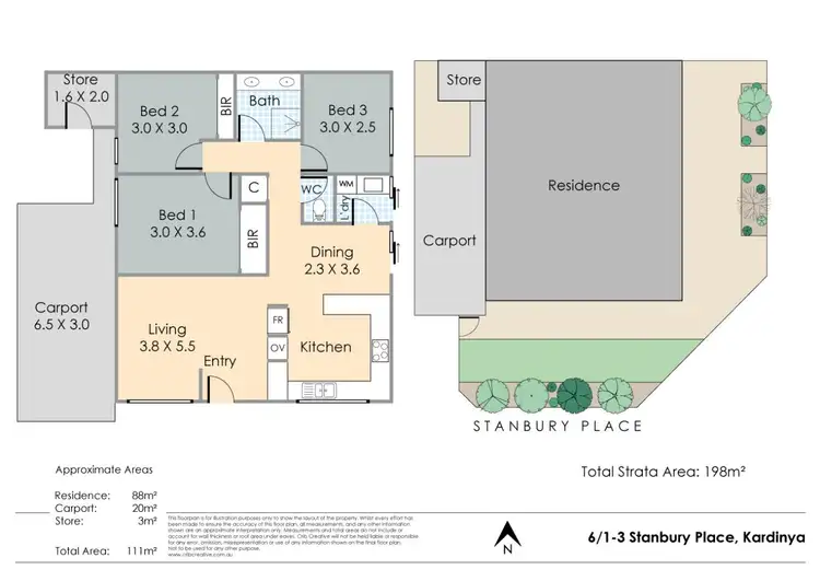 Floorplan of Homely house listing, 6/1-3 Stanbury Place, Kardinya WA 6163