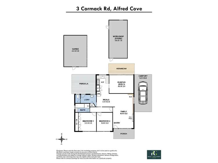 Floorplan of Homely house listing, 3 Cormack Road, Alfred Cove WA 6154