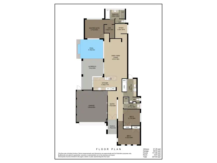 Floorplan of Homely house listing, 89 Waterperry Drive, Canning Vale WA 6155