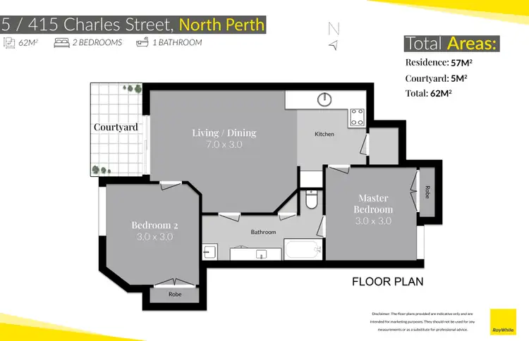 Floorplan of Homely apartment listing, 5/415 Charles Street, North Perth WA 6006