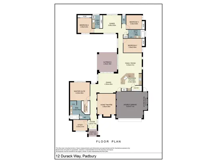Floorplan of Homely house listing, 12 Durack Way, Padbury WA 6025