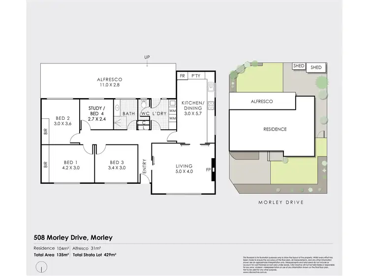 Floorplan of Homely house listing, 508 Morley Drive, Morley WA 6062