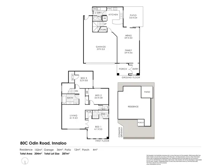 Floorplan of Homely townhouse listing, 80C Odin Road, Innaloo WA 6018