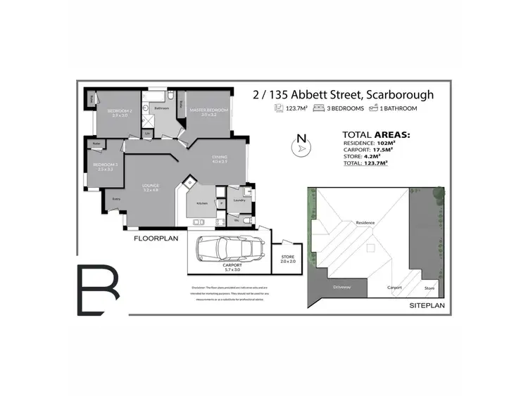 Floorplan of Homely unit listing, 2/135 Abbett Street, Scarborough WA 6019