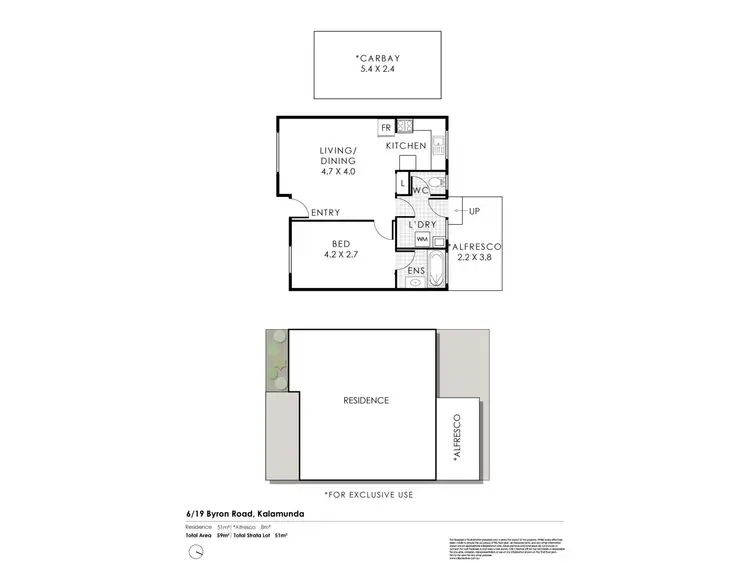 Floorplan of Homely unit listing, 6/19 Byron Road, Kalamunda WA 6076
