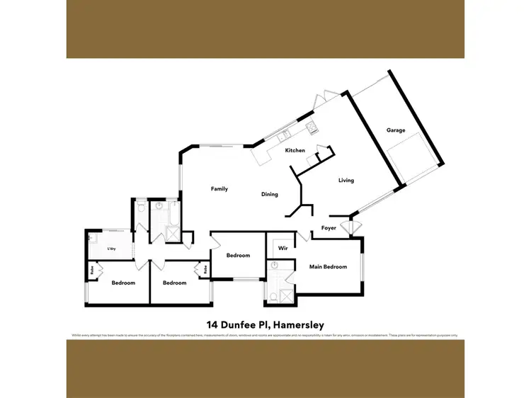 Floorplan of Homely semi-detached listing, 14 Dunfee Place, Hamersley WA 6022