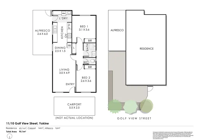 Floorplan of Homely villa listing, 11/10 Golf View Street, Yokine WA 6060