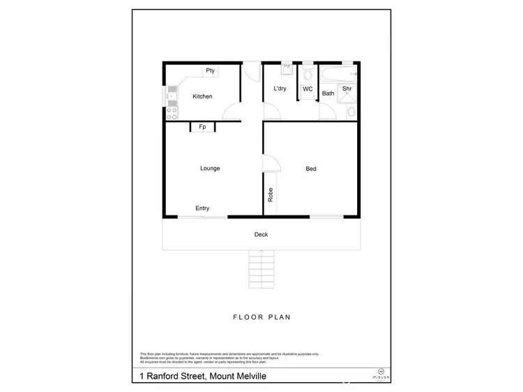 Floorplan of Homely house listing, 1 Ranford Street, Mount Melville WA 6330