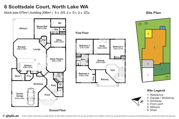 Floorplan of Homely house listing, 6 Scottsdale Court, North Lake WA 6163
