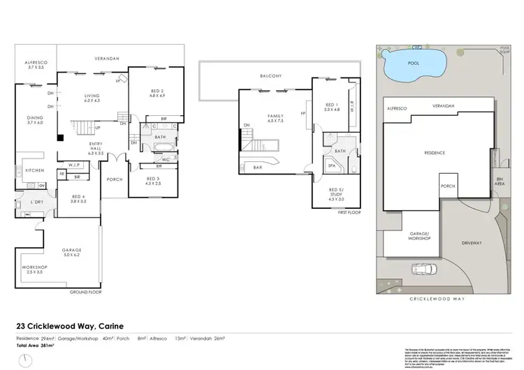 Floorplan of Homely house listing, 23 Cricklewood Way, Carine WA 6020