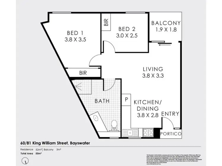 Floorplan of Homely apartment listing, 60/81 King William Street, Bayswater WA 6053