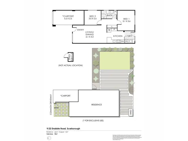 Floorplan of Homely unit listing, 9/22 Drabble Road, Scarborough WA 6019