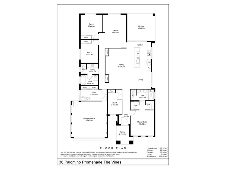 Floorplan of Homely house listing, 38 Palomino Promenade, The Vines WA 6069