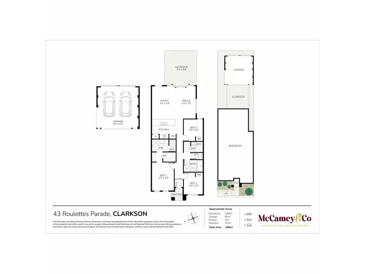 Floorplan of Homely house listing, 43 Roulettes Parade, Clarkson WA 6030