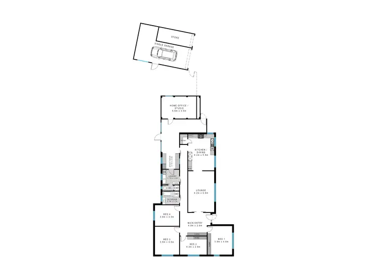 Floorplan of Homely house listing, 2 Mossop Street, South Bunbury WA 6230