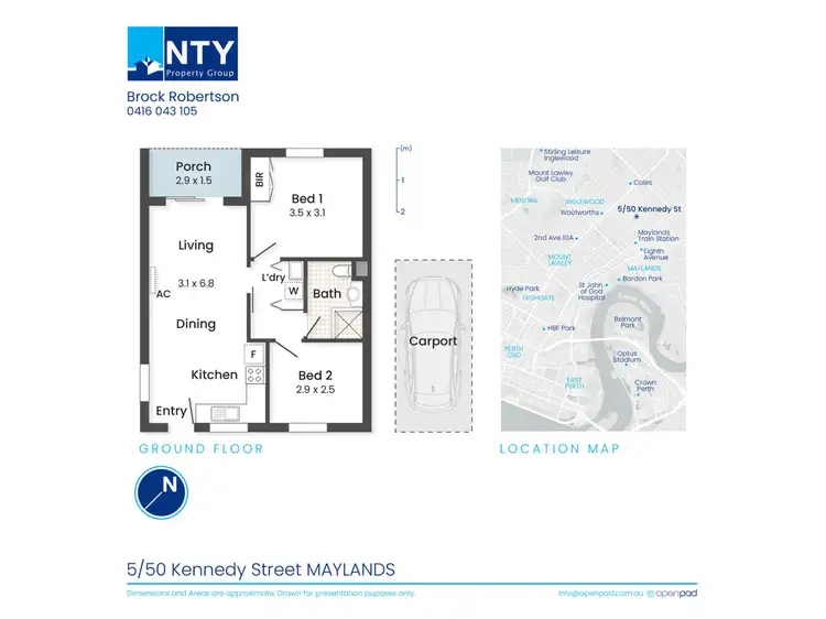 Floorplan of Homely unit listing, 5/50 Kennedy Street, Maylands WA 6051