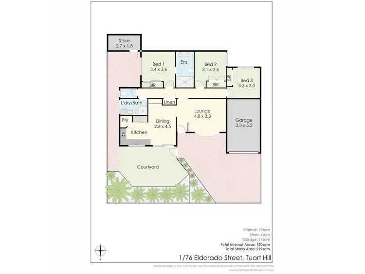 Floorplan of Homely villa listing, 1/76 Eldorado Street, Tuart Hill WA 6060