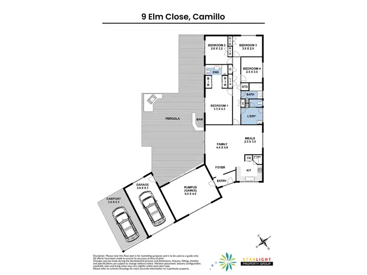 Floorplan of Homely house listing, 9 Elm Close, Camillo WA 6111