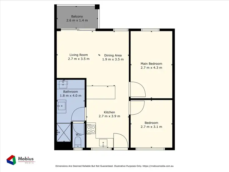 Floorplan of Homely apartment listing, 20/36 Mephan Street, Maylands WA 6051