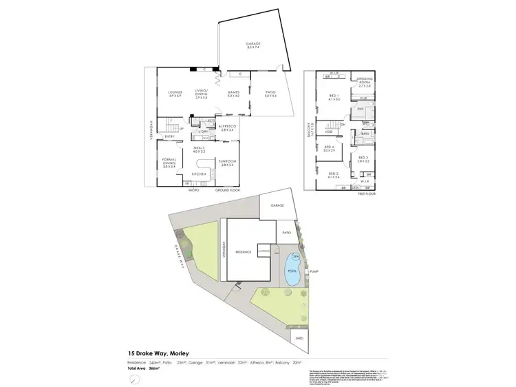 Floorplan of Homely house listing, 15 Drake Way, Morley WA 6062
