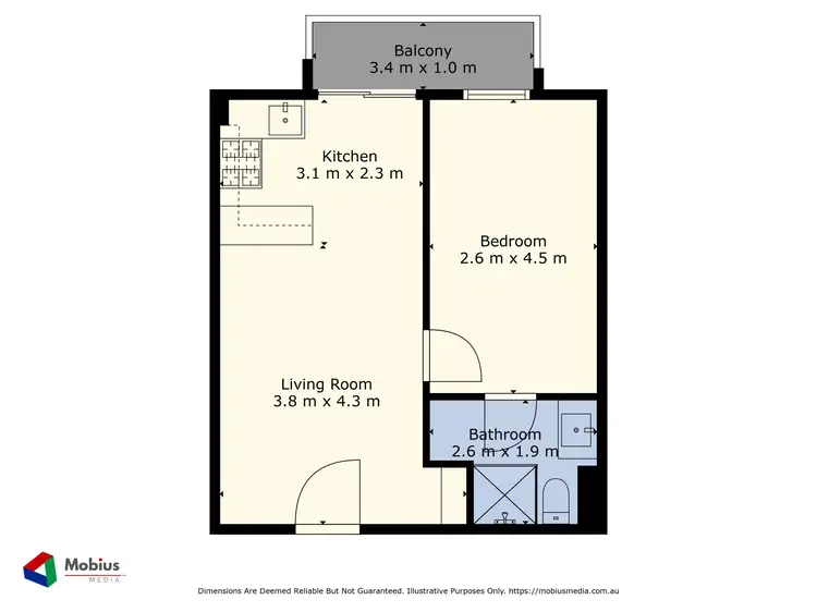 Floorplan of Homely apartment listing, 805/36 Tenth Avenue, Maylands WA 6051