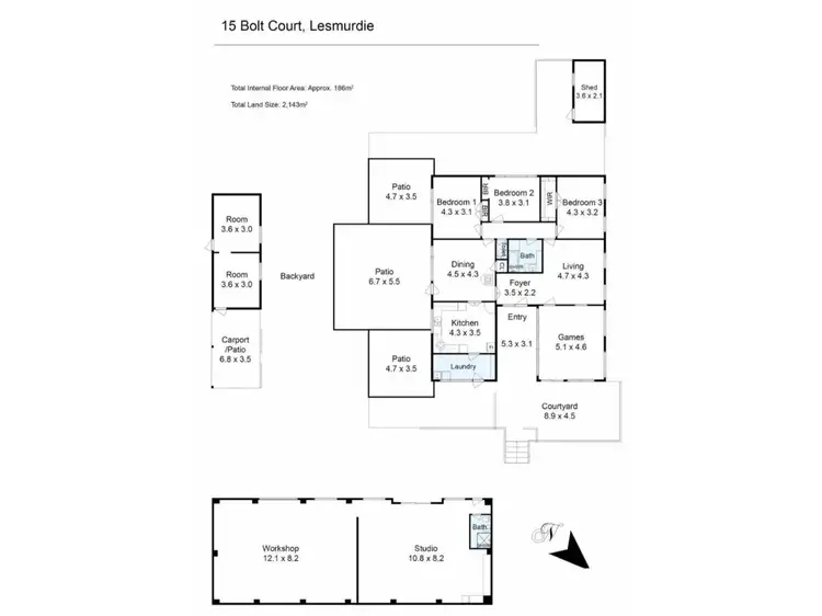 Floorplan of Homely house listing, 15 Bolt Crt, Lesmurdie WA 6076