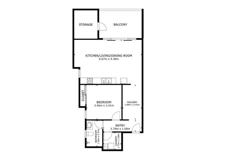 Floorplan of Homely apartment listing, 106/9 Central Terrace, Beckenham WA 6107