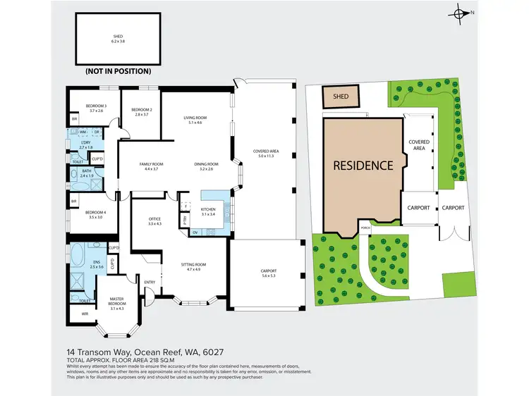 Floorplan of Homely house listing, 14 Transom Way, Ocean Reef WA 6027