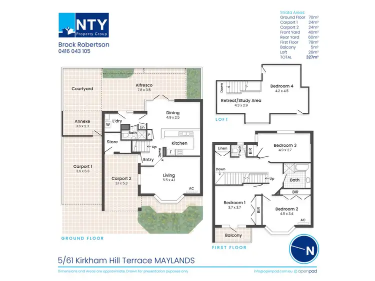 Floorplan of Homely townhouse listing, 5/61 Kirkham Hill Terrace, Maylands WA 6051