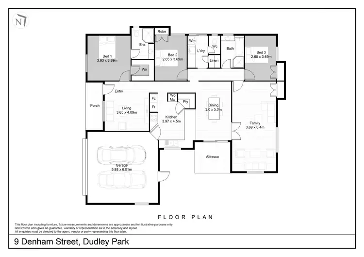 Floorplan of Homely house listing, 9 Denham Street, Dudley Park WA 6210