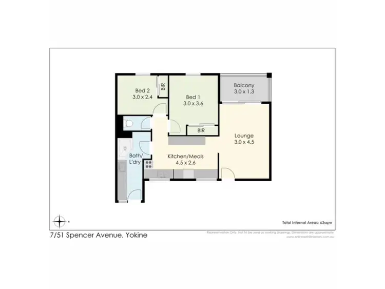 Floorplan of Homely apartment listing, 7/51 Spencer Avenue, Yokine WA 6060