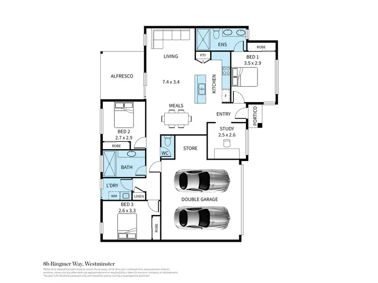 Floorplan of Homely house listing, 8B Ringmer Way, Westminster WA 6061