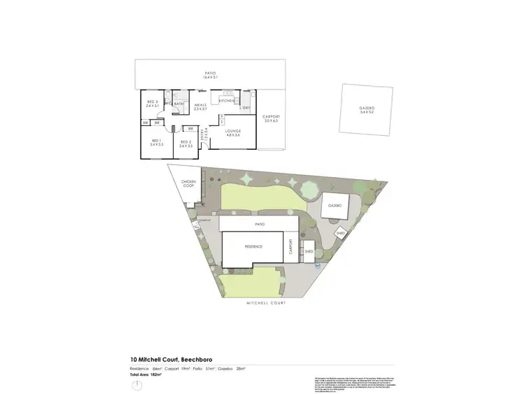 Floorplan of Homely house listing, 10 Mitchell Court, Beechboro WA 6063