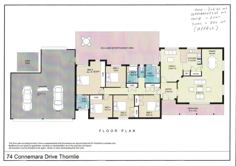Floorplan of Homely house listing, 74 Connemara Drive, Thornlie WA 6108