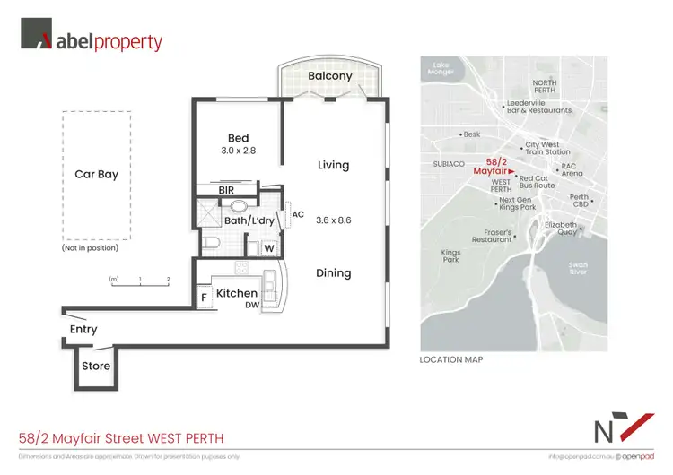 Floorplan of Homely apartment listing, 58/2 Mayfair Street, West Perth WA 6005