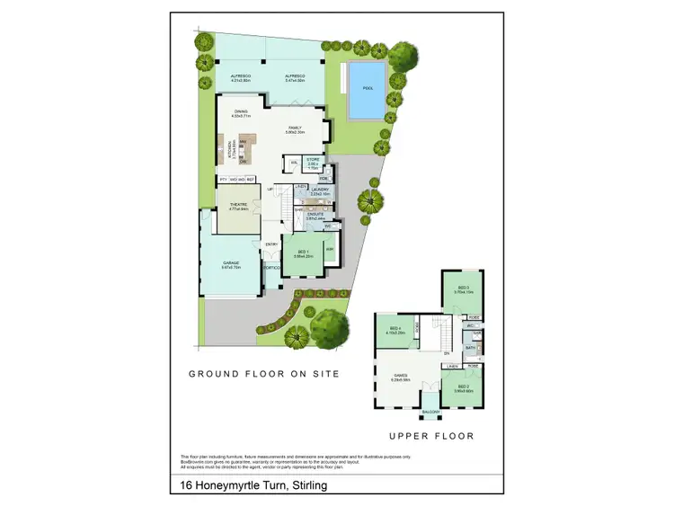 Floorplan of Homely house listing, 16 Honeymyrtle Turn, Stirling WA 6021