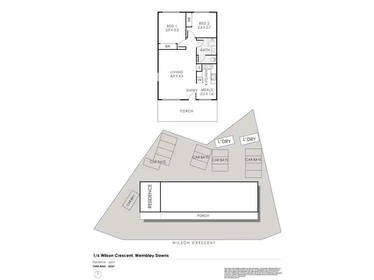 Floorplan of Homely unit listing, 1/6 Wilson Crescent, Wembley Downs WA 6019