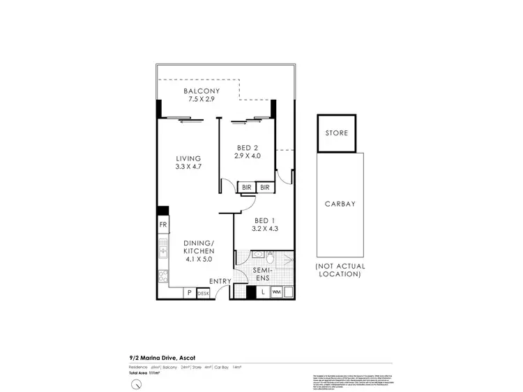 Floorplan of Homely apartment listing, 9/2 Marina Drive, Ascot WA 6104