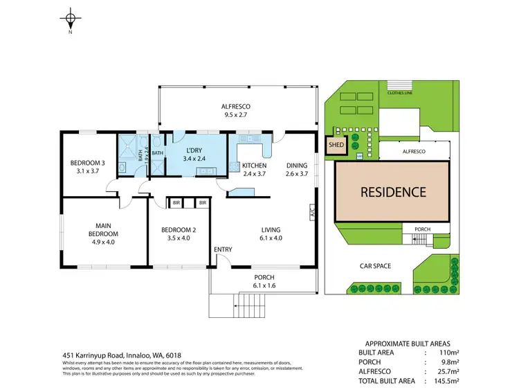 Floorplan of Homely house listing, 451 Karrinyup Road, Innaloo WA 6018