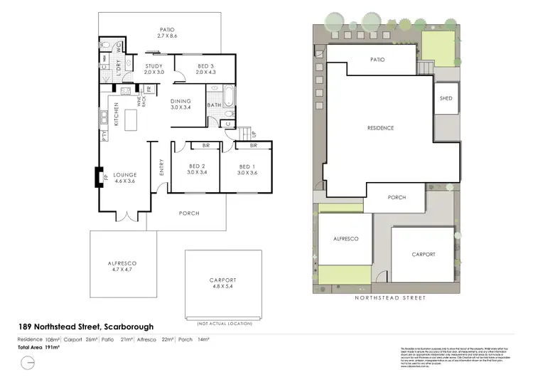 Floorplan of Homely house listing, 189 Northstead Street, Scarborough WA 6019