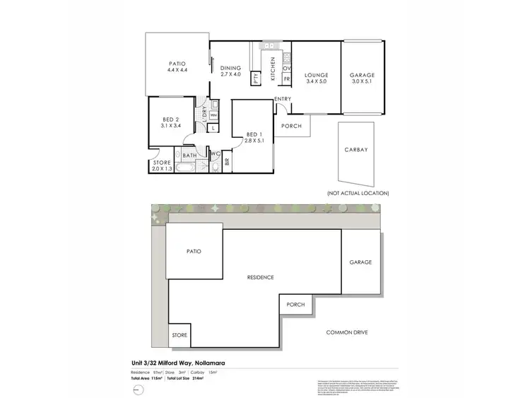 Floorplan of Homely villa listing, 3/32 Milford Way, Nollamara WA 6061